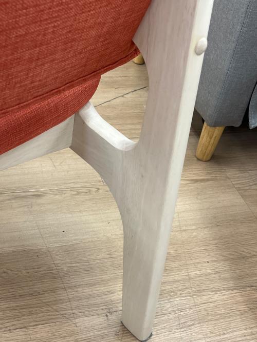 ニトリ イス レッド×ナチュラル 1Pチェア リラックス