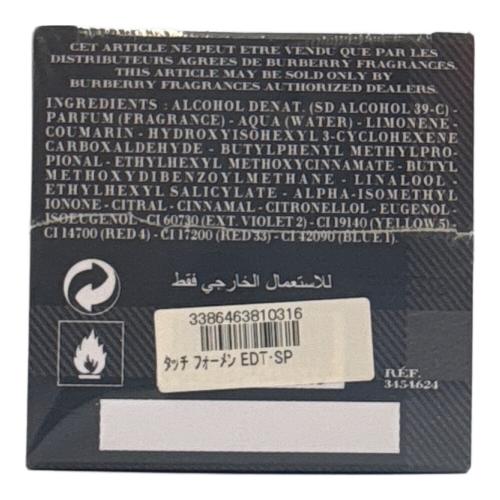 BURBERRY (バーバリー) オードトワレ 50ML 50ml タッチ フォーメン