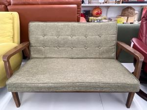 東谷 (アズマヤ) 2人掛けソファー グリーン×ブラウン