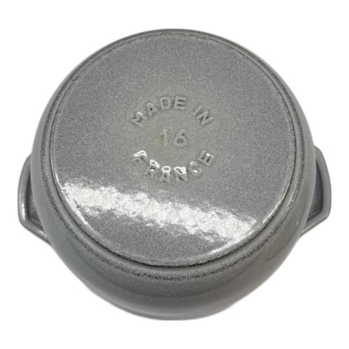 Staub (ストウブ) ホーロー両手鍋 16cm ライトグレー wa-nabe