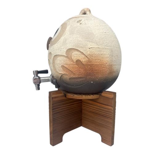 信楽焼 (シガラキヤキ) 焼酎サーバー フクロウ 台座付