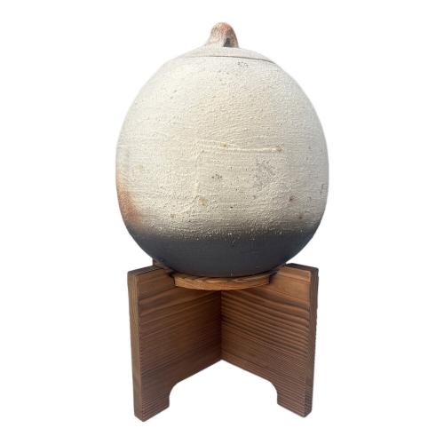 信楽焼 (シガラキヤキ) 焼酎サーバー フクロウ 台座付