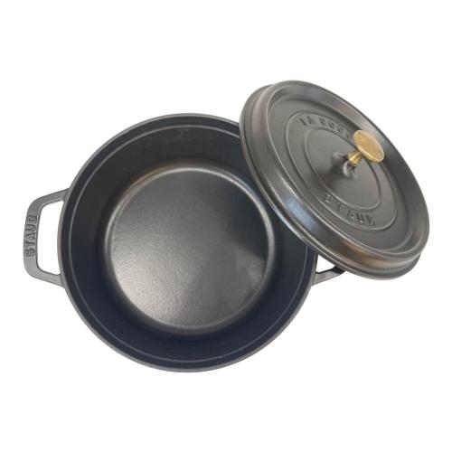 Staub (ストウブ) 両手鍋 24cm ブラック LA COCOTTE