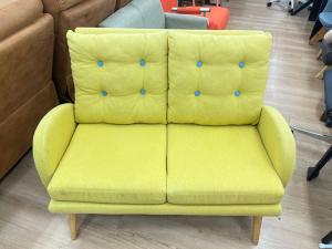 2人掛けソファー 北欧風 イエロー