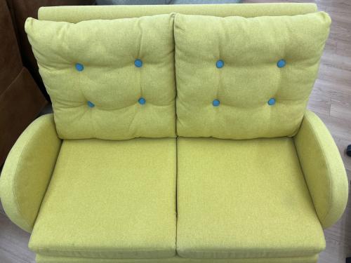 2人掛けソファー 北欧風 イエロー