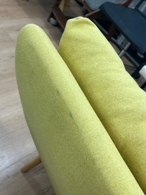 2人掛けソファー 北欧風 イエロー