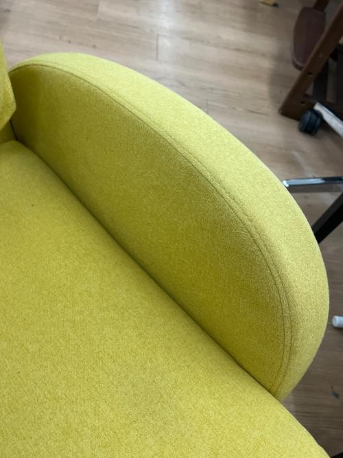 2人掛けソファー 北欧風 イエロー