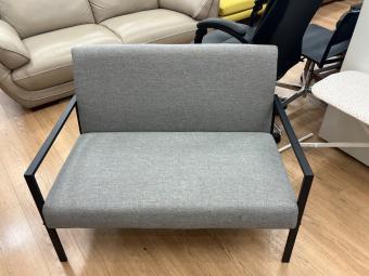 2人掛けソファー グレー×ブラック