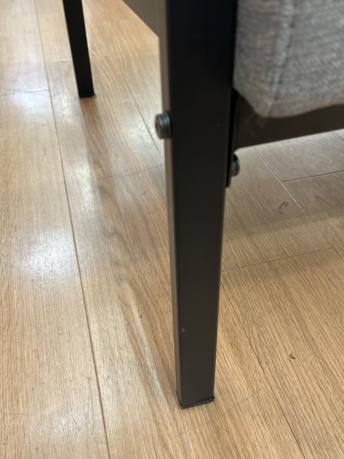 2人掛けソファー グレー×ブラック