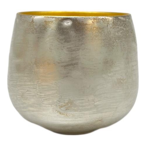 李荘窯 湯呑み 本金箔 銀彩 凛仙茶