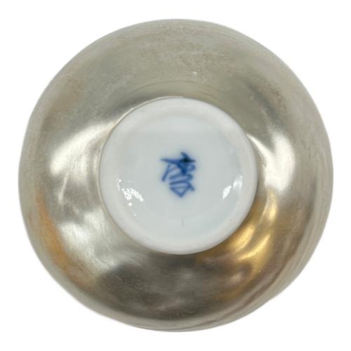 李荘窯 湯呑み 本金箔 銀彩 凛仙茶