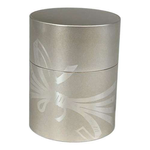 薩摩彫金 (サツマチョウキン) 茶筒 結び 文 銀