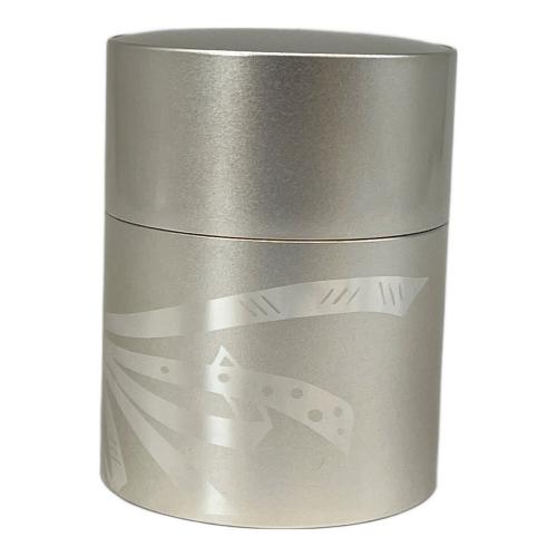 薩摩彫金 (サツマチョウキン) 茶筒 結び 文 銀