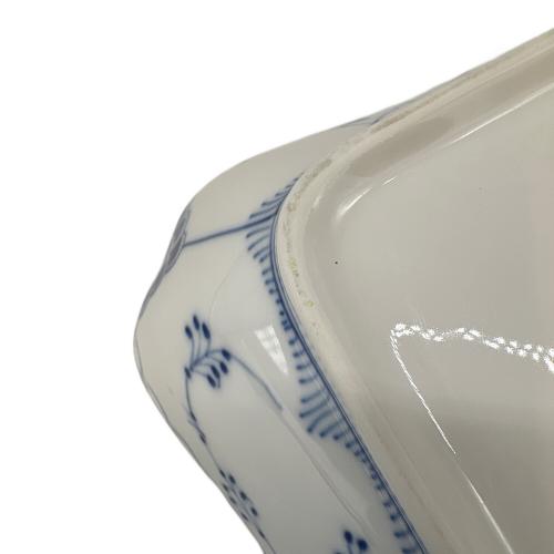 ROYAL COPENHAGEN (ロイヤル・コペンハーゲン) ボウル スクエア 約21cm ブルーフルーテッド・ハーフレース