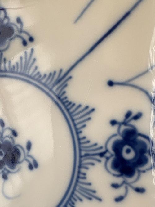 ROYAL COPENHAGEN (ロイヤル・コペンハーゲン) ボウル スクエア 約21cm ブルーフルーテッド・ハーフレース