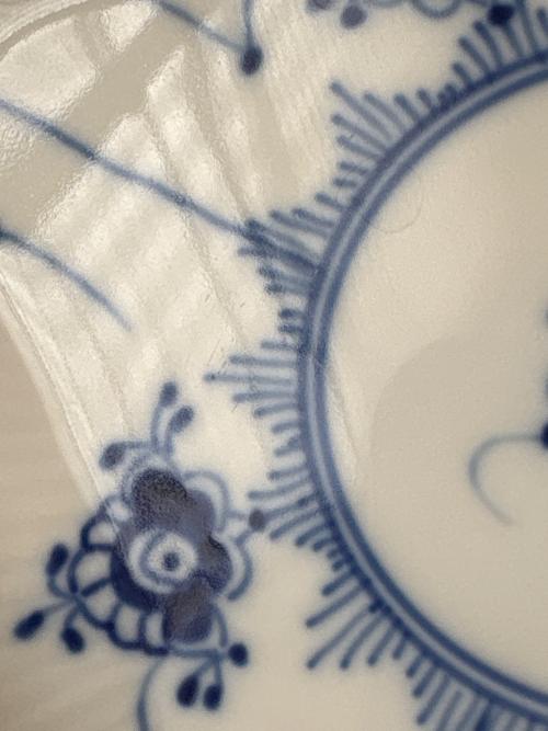 ROYAL COPENHAGEN (ロイヤル・コペンハーゲン) ボウル スクエア 約21cm ブルーフルーテッド・ハーフレース