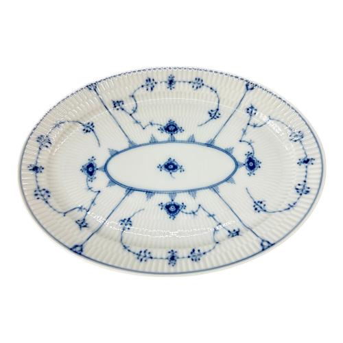 ROYAL COPENHAGEN (ロイヤル・コペンハーゲン) オーバルプレート ブルーフルーテッド・プレイン