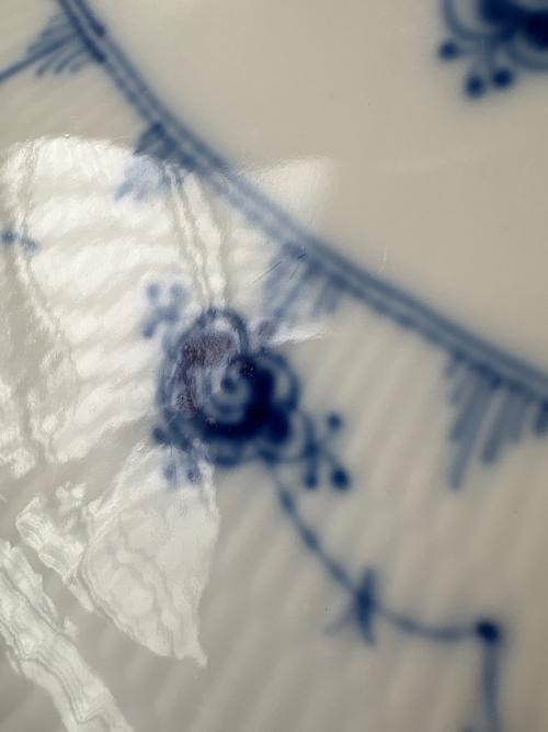 ROYAL COPENHAGEN (ロイヤル・コペンハーゲン) オーバルプレート ブルーフルーテッド・プレイン