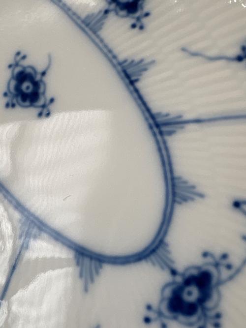 ROYAL COPENHAGEN (ロイヤル・コペンハーゲン) オーバルプレート ブルーフルーテッド・プレイン