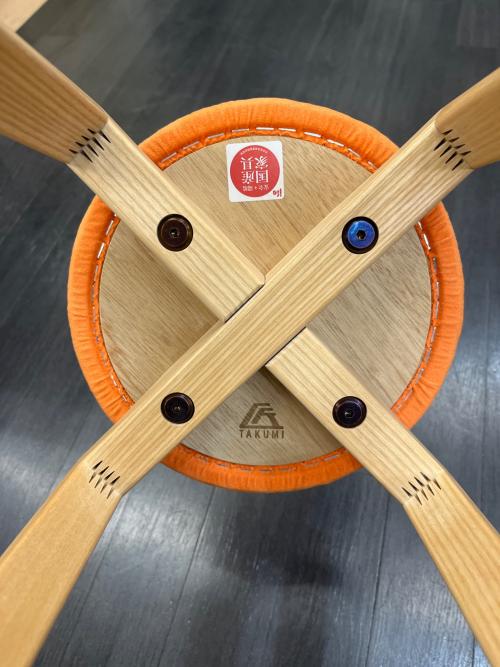 匠工芸 (タクミコウゲイ) マッシュルームスツール オレンジ×ナチュラル