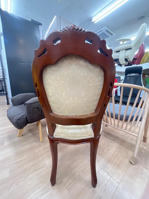 フランシスカチェア 肘掛け無し ブラウン×ベージュ