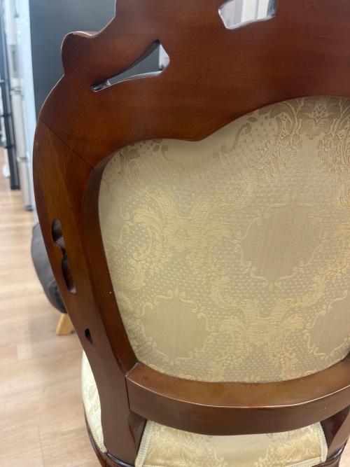 フランシスカチェア 肘掛け無し ブラウン×ベージュ