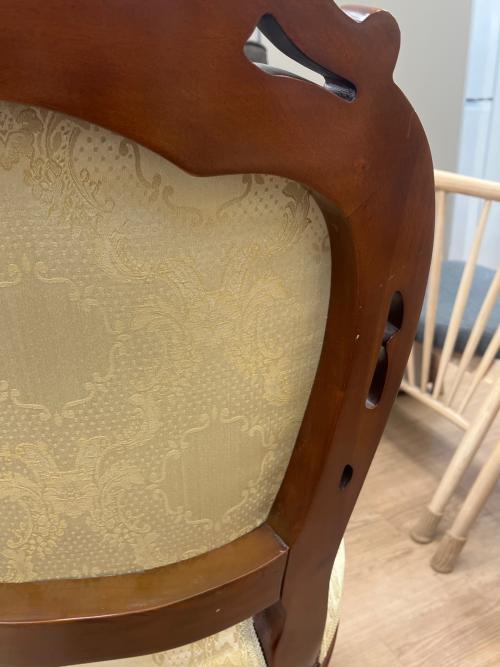 フランシスカチェア 肘掛け無し ブラウン×ベージュ