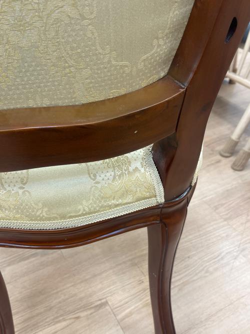 フランシスカチェア 肘掛け無し ブラウン×ベージュ