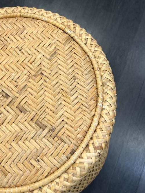 KANADEMONO (カナデモノ) ラタンスツール 112 カーキ ECO×Natural