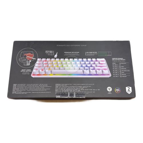 Razer (レイザー) HUNTSMAN MINI ゲーミングキーボード 60％ Mercury/リニアオプティカルスイッチ US配列