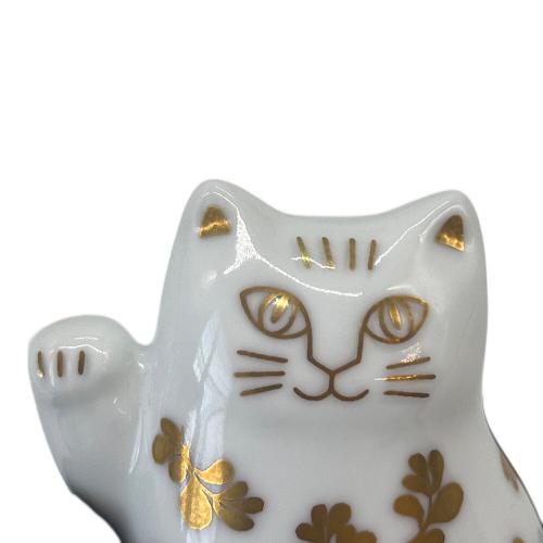 Lisa Larson (リサラーソン) まねくねこのこ 本体のみ ホワイト×ゴールド