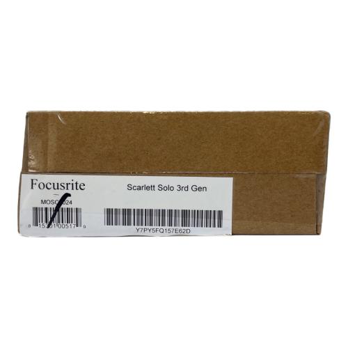 Focusrite (フォーカスライト) オーディオインターフェース Scarlett Solo(gen3) 未開封品