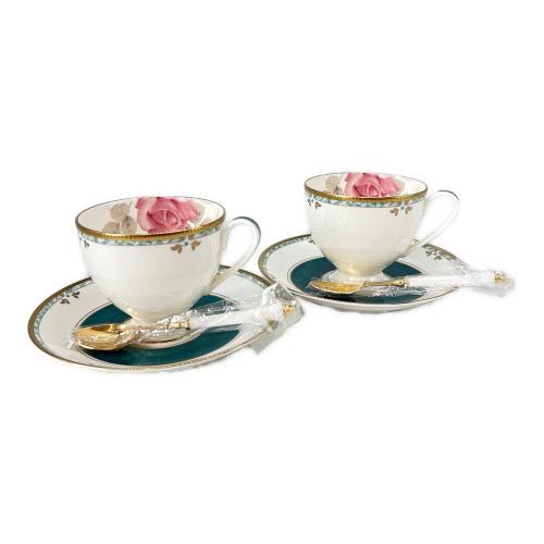 NARUMI (ナルミ) コーヒーカップ&ソーサー カップルコーヒーセット 8873-20861 カレス