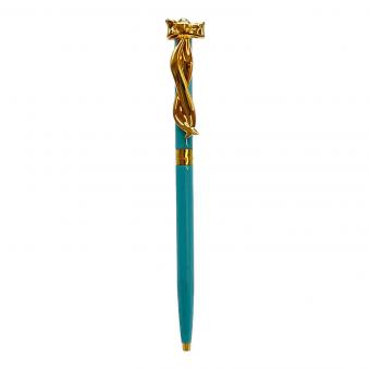 TIFFANY & Co. (ティファニー) リボンモチーフ ボールペン ターコイズ