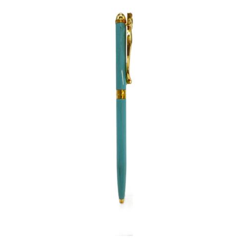 TIFFANY & Co. (ティファニー) リボンモチーフ ボールペン ターコイズ