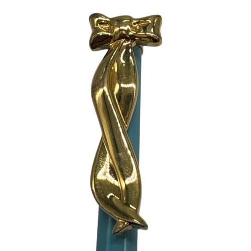 TIFFANY & Co. (ティファニー) リボンモチーフ ボールペン ターコイズ