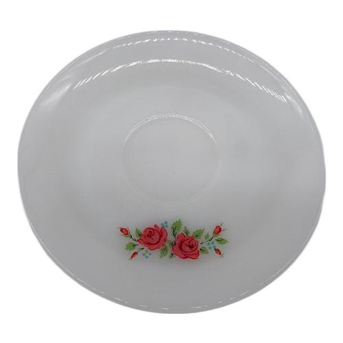 Fire King (ファイヤーキング) カップ&ソーサー USED プレミアムローズ