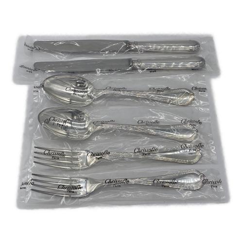 Christofle (クリストフル) カトラリーセット ■リュバンシリーズ ナイフ×2、スプーン×2、フォーク×2