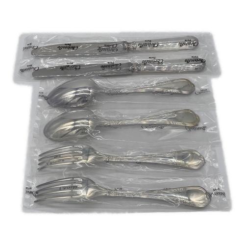 Christofle (クリストフル) カトラリーセット ■リュバンシリーズ ナイフ×2、スプーン×2、フォーク×2