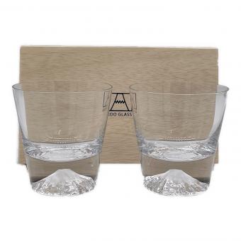 江戸硝子 (エドガラス) ロックグラス 富士山ロックグラス 共木箱付き