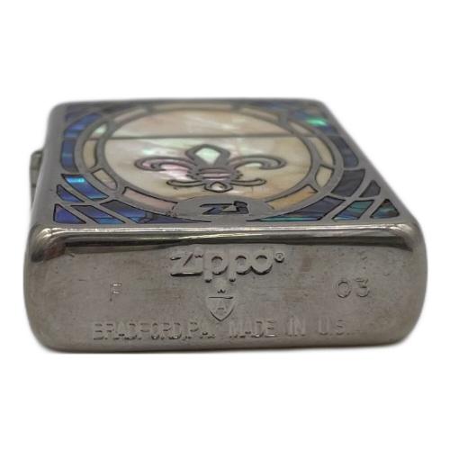 ZIPPO (ジッポ) オイルライター 2003年製 シェルインレイ