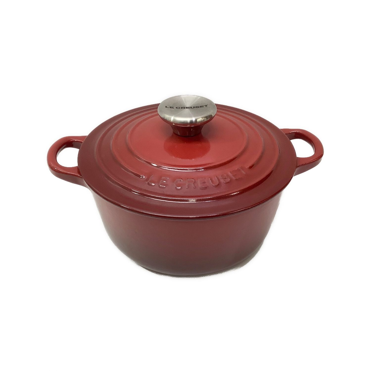 LE CREUSET (ルクルーゼ) 両手鍋 チェリーレッド ココットロンド 18cm