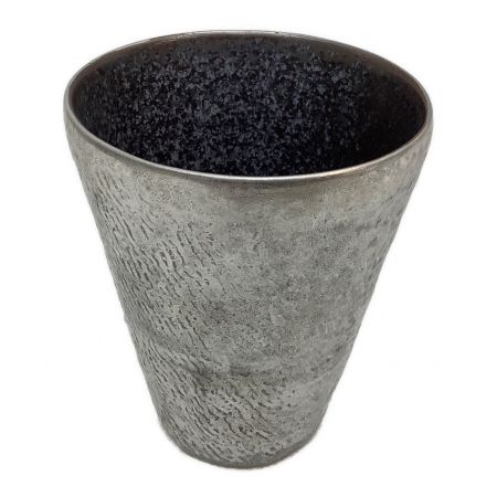 有田焼 (アリタヤキ) 黒柚子金塗り布目フリーカップ