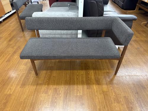 UNICO (ウニコ) ダイニング3点セット ブラウン×グレー 182 コーナータイプ SUK