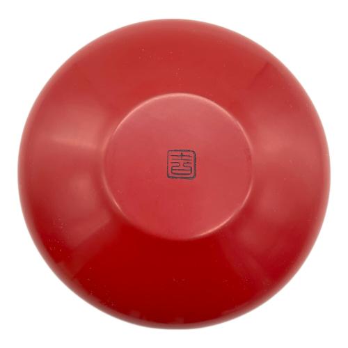 村上木彫堆朱 (ムラカミキボリツイシュ) 茶托 牡丹唐草 5Pセット