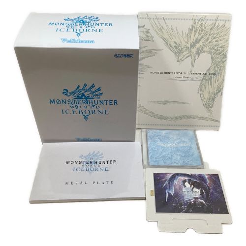 モンスターハンターワールド アイスボーン コレクターズパッケージ　フィギュア・本・ポストカード・メタルプレート・CD（サウンドトラック）セット