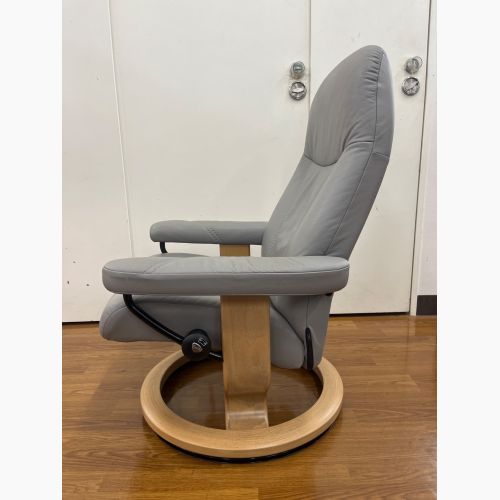 Ekornes (エコーネス) リクライニングチェアー ライトグレー Sサイズ ストレスレスチェア 284 オットマン付き コンサル