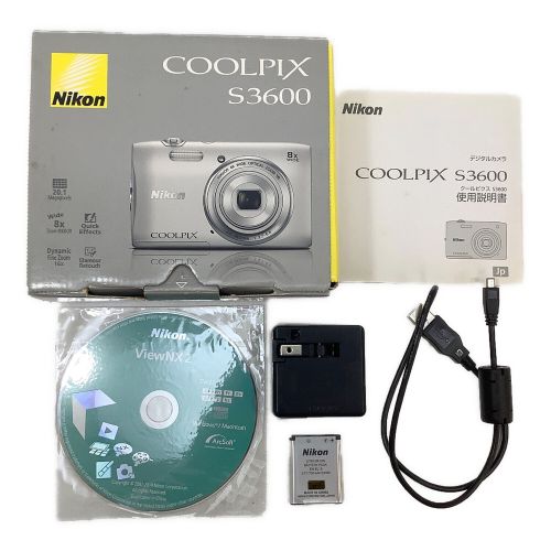 Nikon (ニコン) コンパクトデジタルカメラ 動作確認済み COOLPIX S3600 20079203