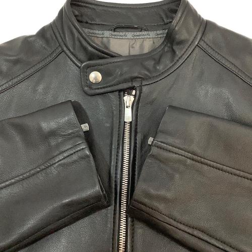 quattrocchi (クアトロッキ) シープスキン ライダースジャケット 23-18-0827-330 メンズ SIZE 44 ブラック