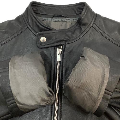 quattrocchi (クアトロッキ) シープスキン ライダースジャケット 23-18-0827-330 メンズ SIZE 44 ブラック